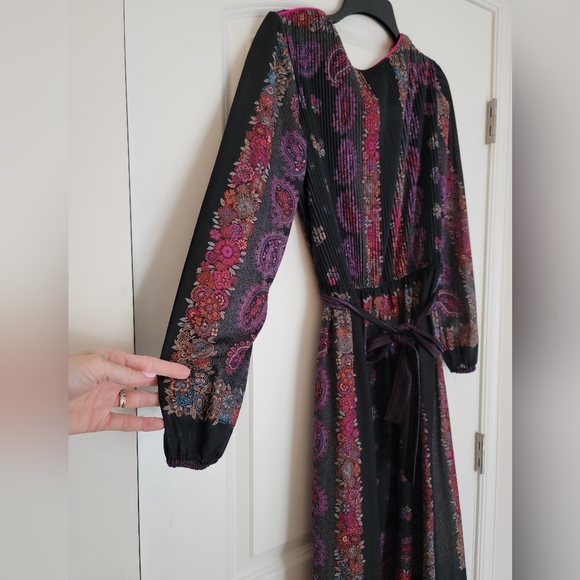 💥 JENNIFER GEE Vintage 70s Secretary Dress - cottage core - floral - semi sheer - Picture 4 of 7